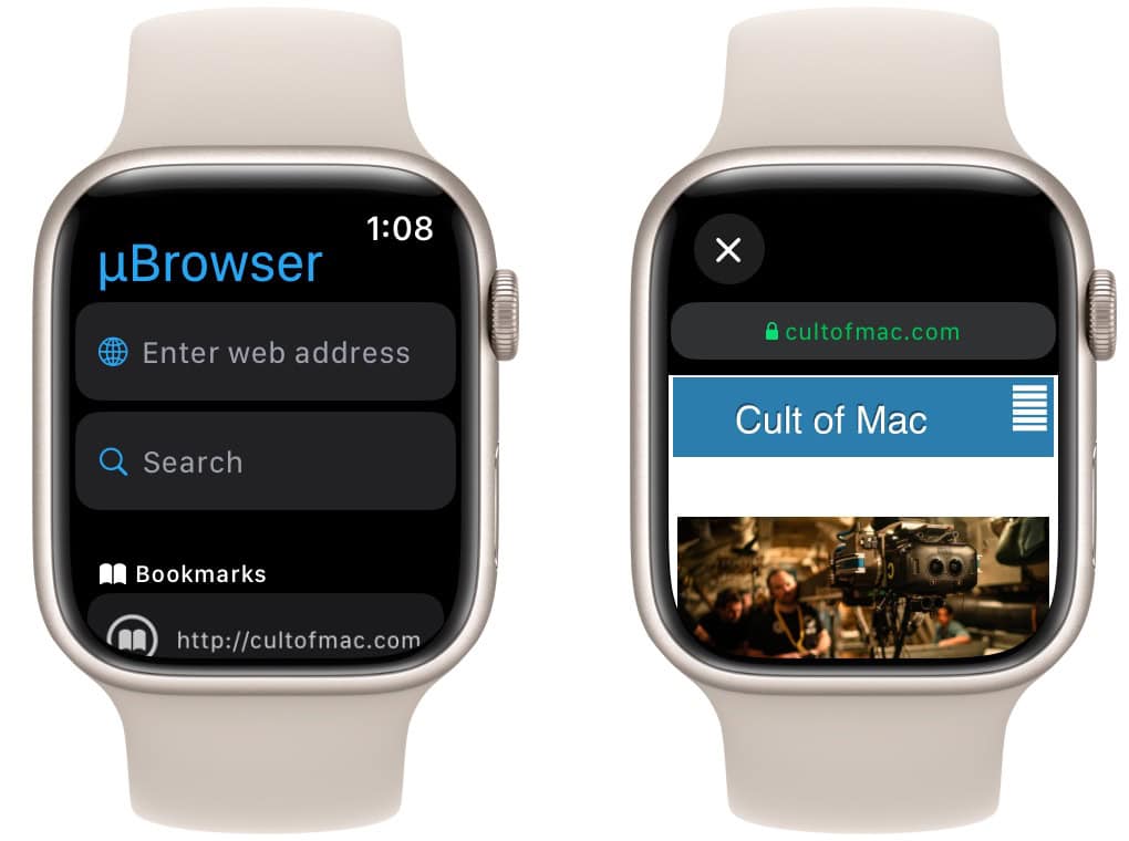 μBrowser for Apple Watch μBrowser for Apple Watch
