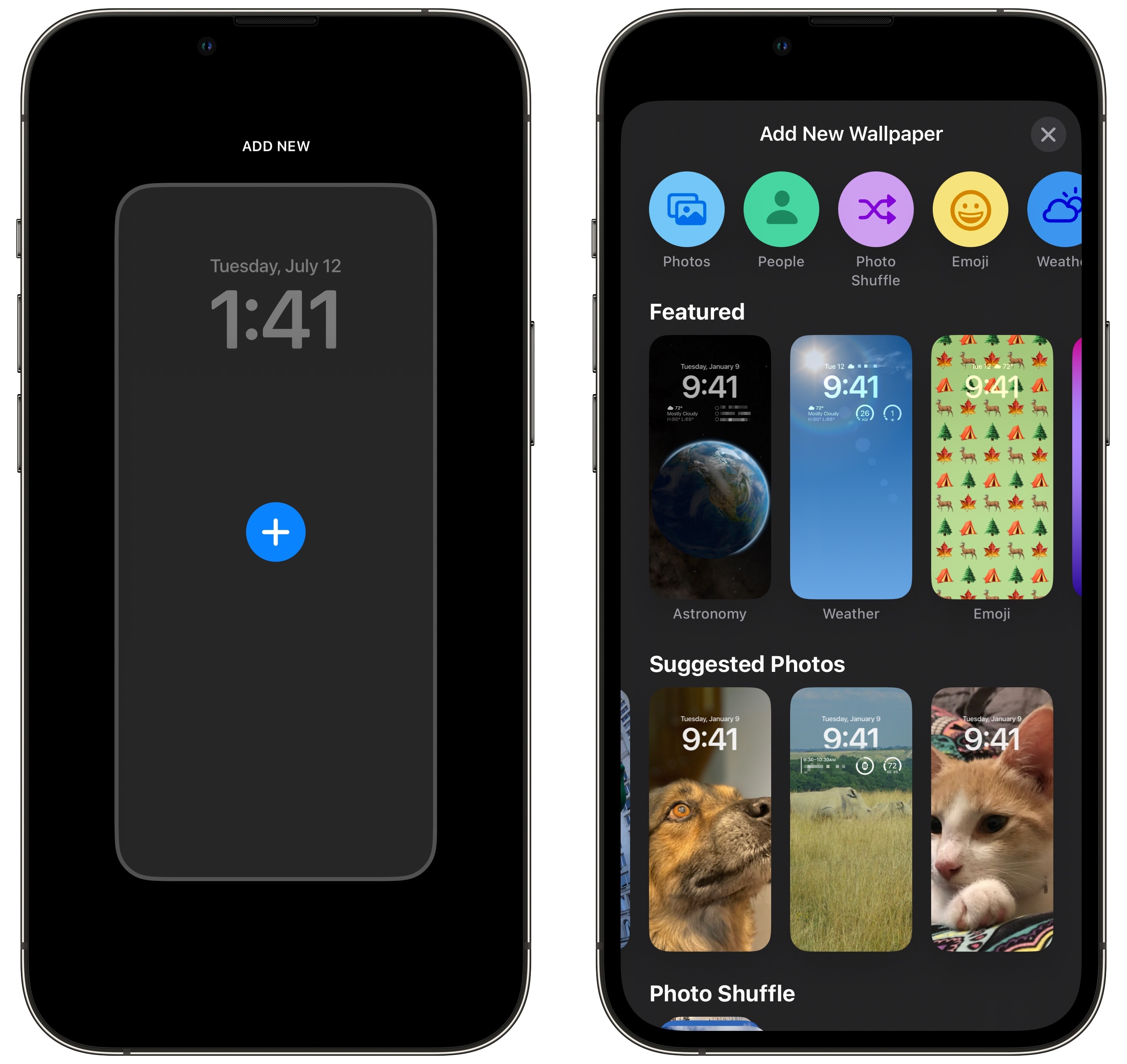 1 Add New Lock Screen How to customize the Lock Screen in iOS 16: Add new Lock Screens by picking a style from the gallery.