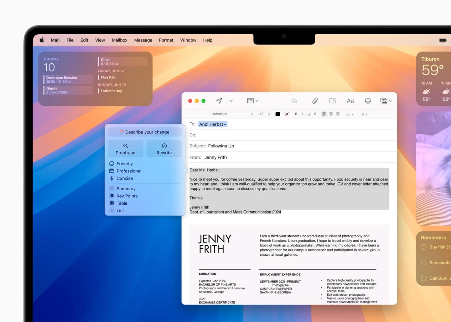 Writing Assistant in macOS Sequoia