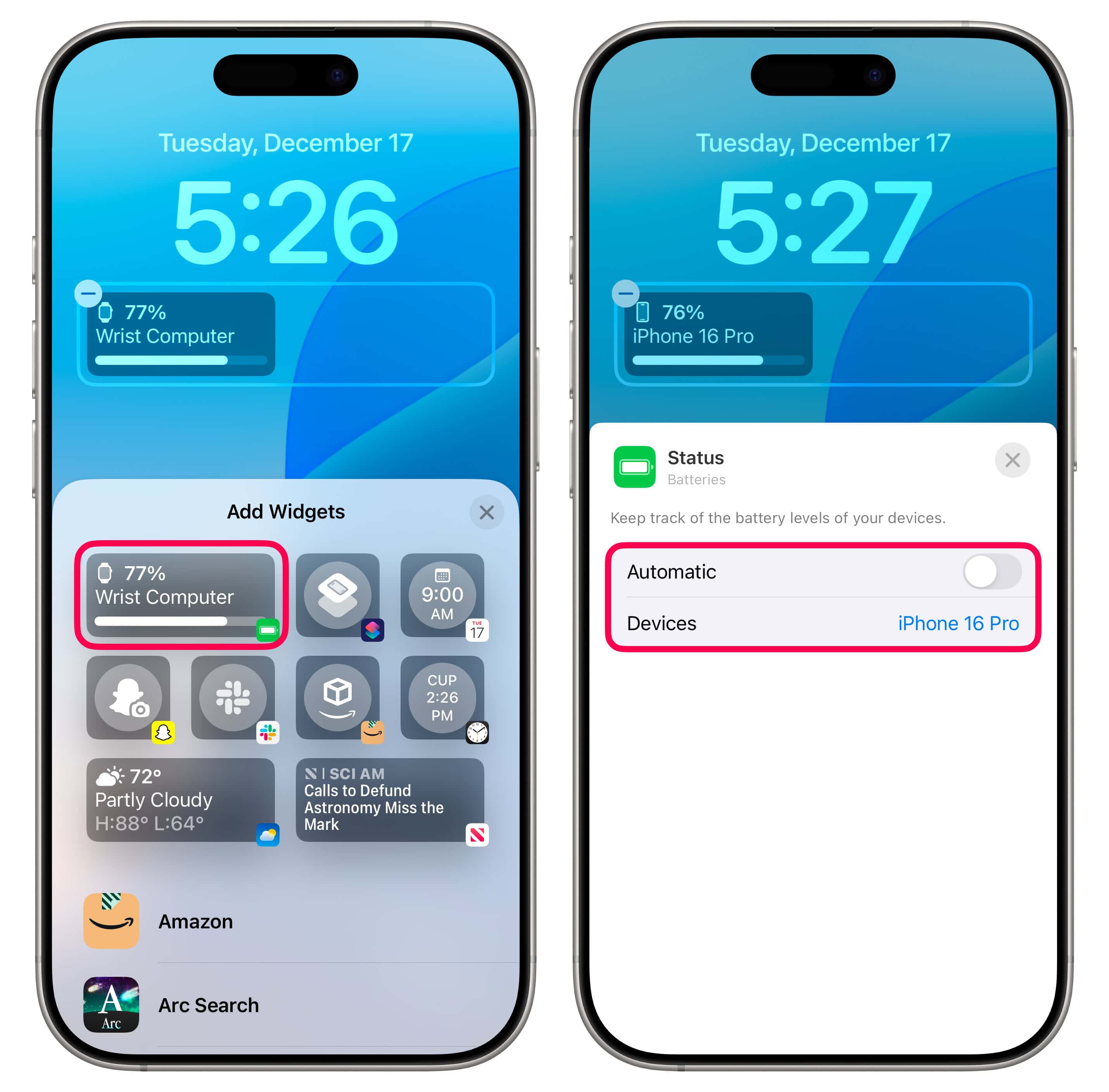 Battery Widget Lock Screen Adding a battery widget to the Lock Screen