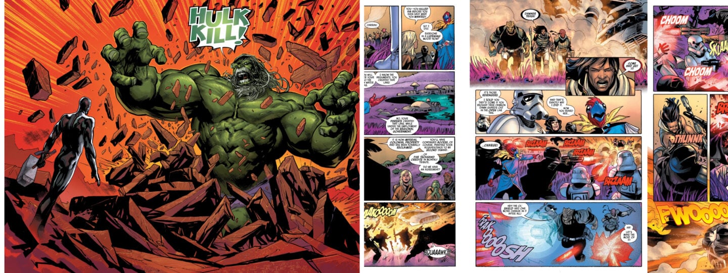 BookFusion comics Screenshot shows comics (Hulk and Star Wars) in the BookFusion app, which offers native CBZ/CBR support.