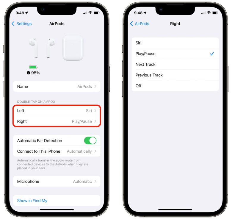 Customize AirPods Controls Customizing controls on AirPods