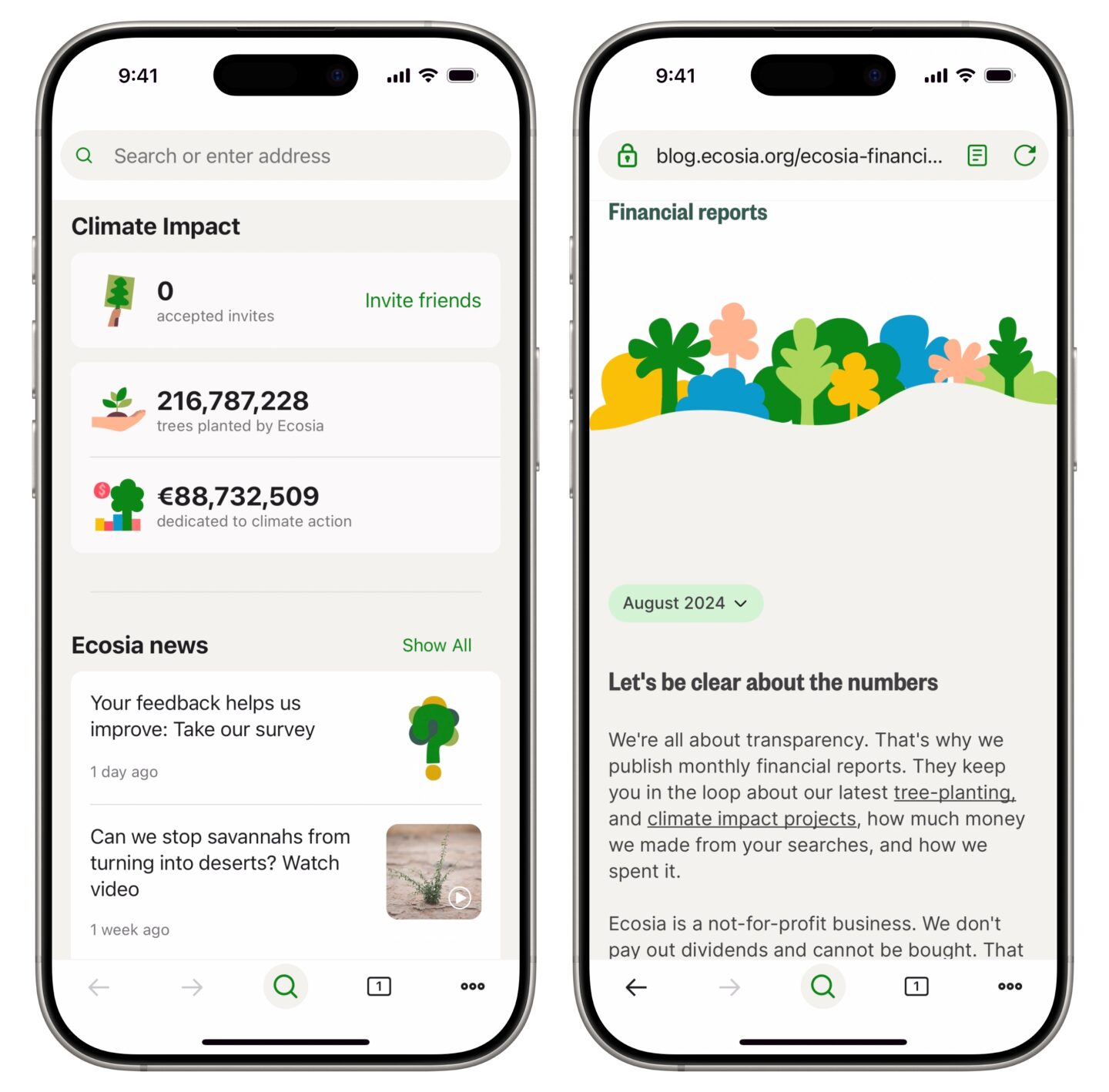 Ecosia Browser for iPhone Ecosia Browser for iPhone