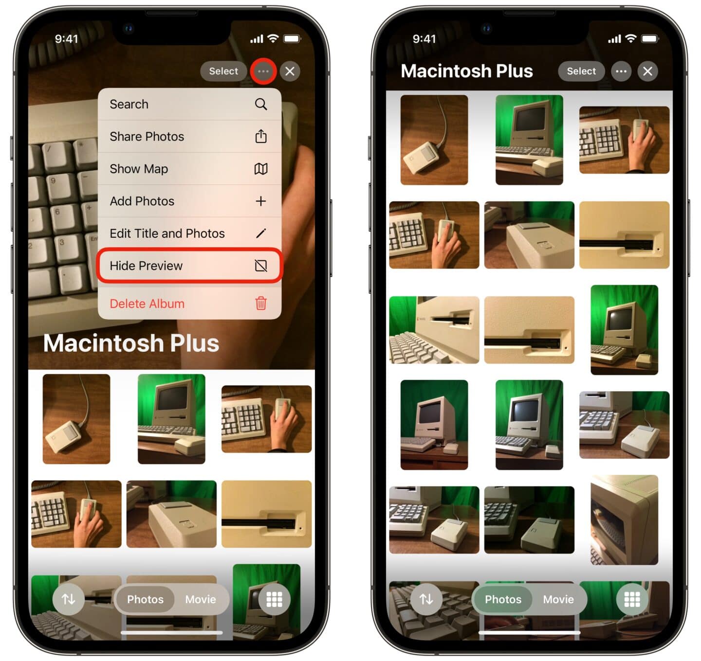 Hide Album Preview Slideshow Hide Album Preview in Photos in iOS 18