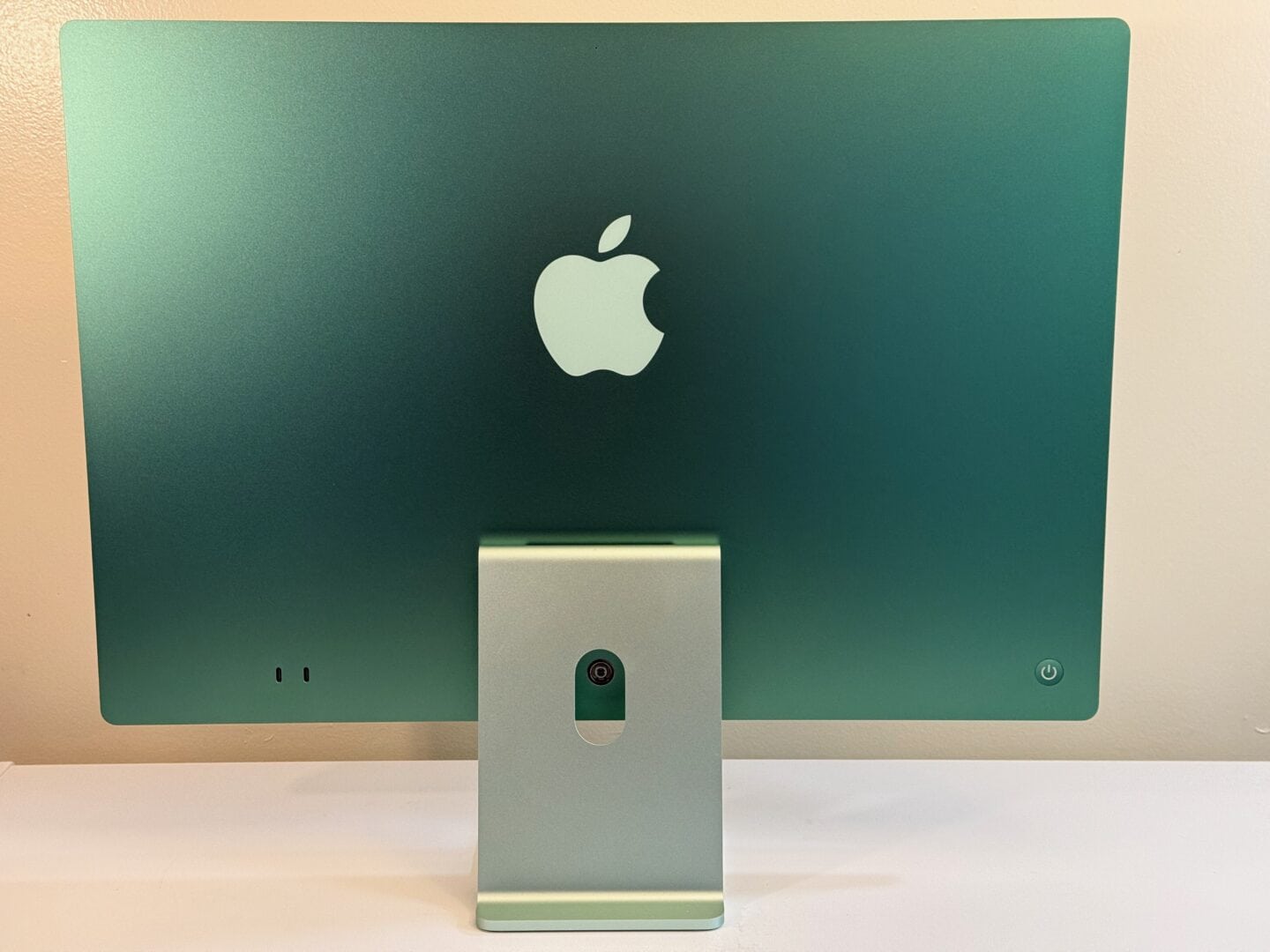 IMac M4 Green Back Back of an M4 iMac in Green