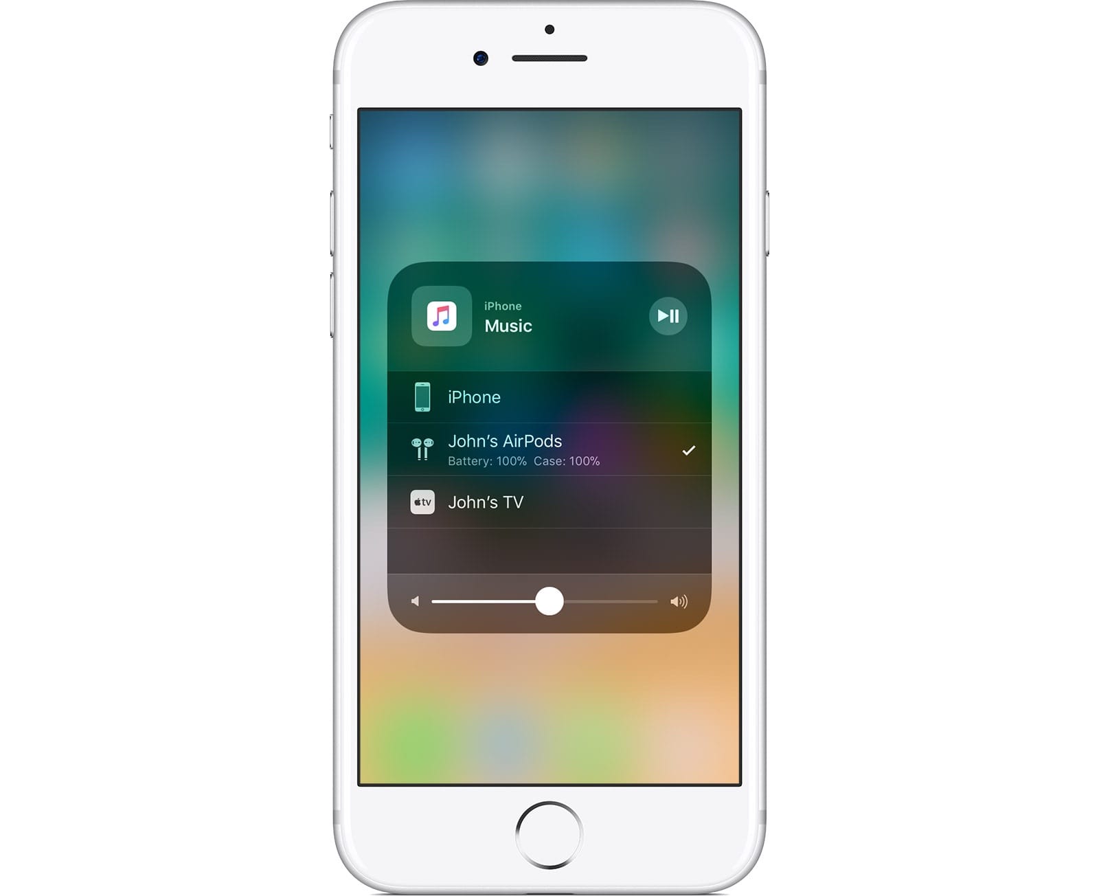 Airpods airplay iPhone AirPods work just like any other AirPlay device.