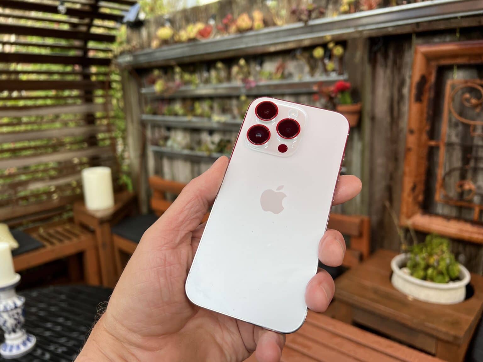 iPhone 14 Pro held in hand