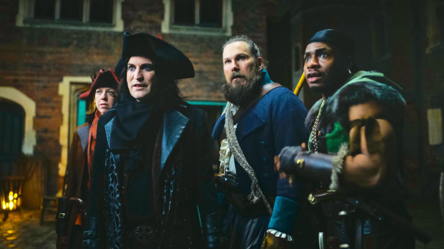 Ellie White, Noel Fielding, Marc Wootton and Duayne Boachie in ‘The Completely Made-Up Adventures of Dick Turpin’ on Apple TV+. Ellie White, Noel Fielding, Marc Wootton and Duayne Boachie in 'The Completely Made-Up Adventures of Dick Turpin' on Apple TV+.