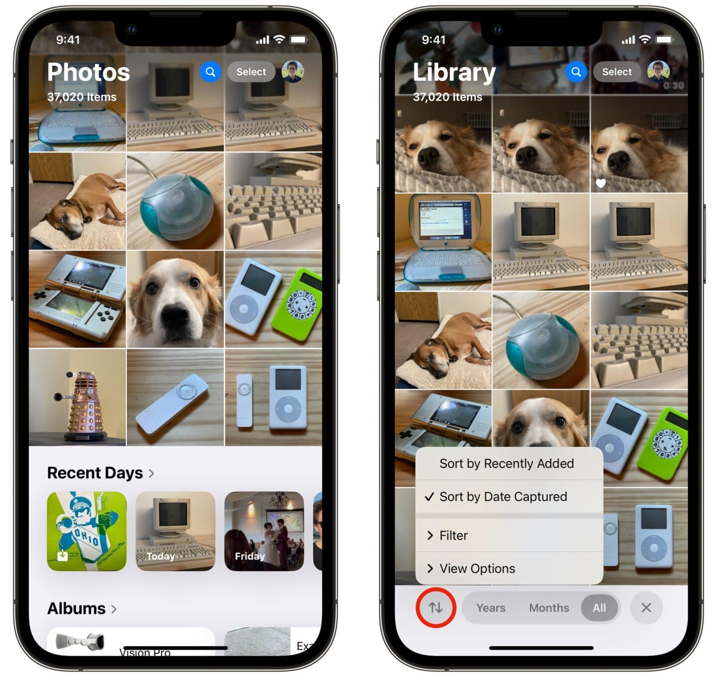 Photos Library The new Photos app library in iOS 18