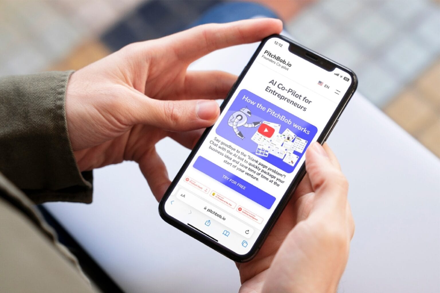 Product photo of the app PitchBob.