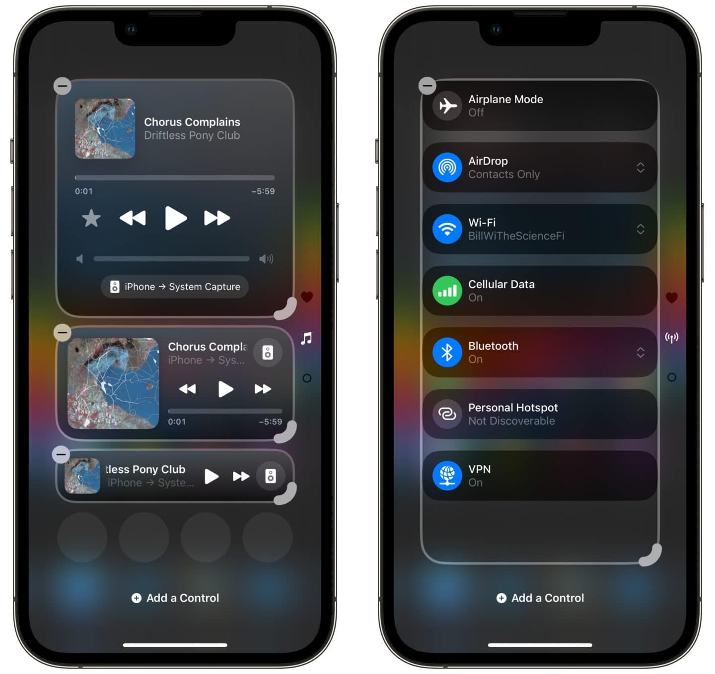 Resize Items in Control Center Showing the different widget sizes in Control Center in iOS 18