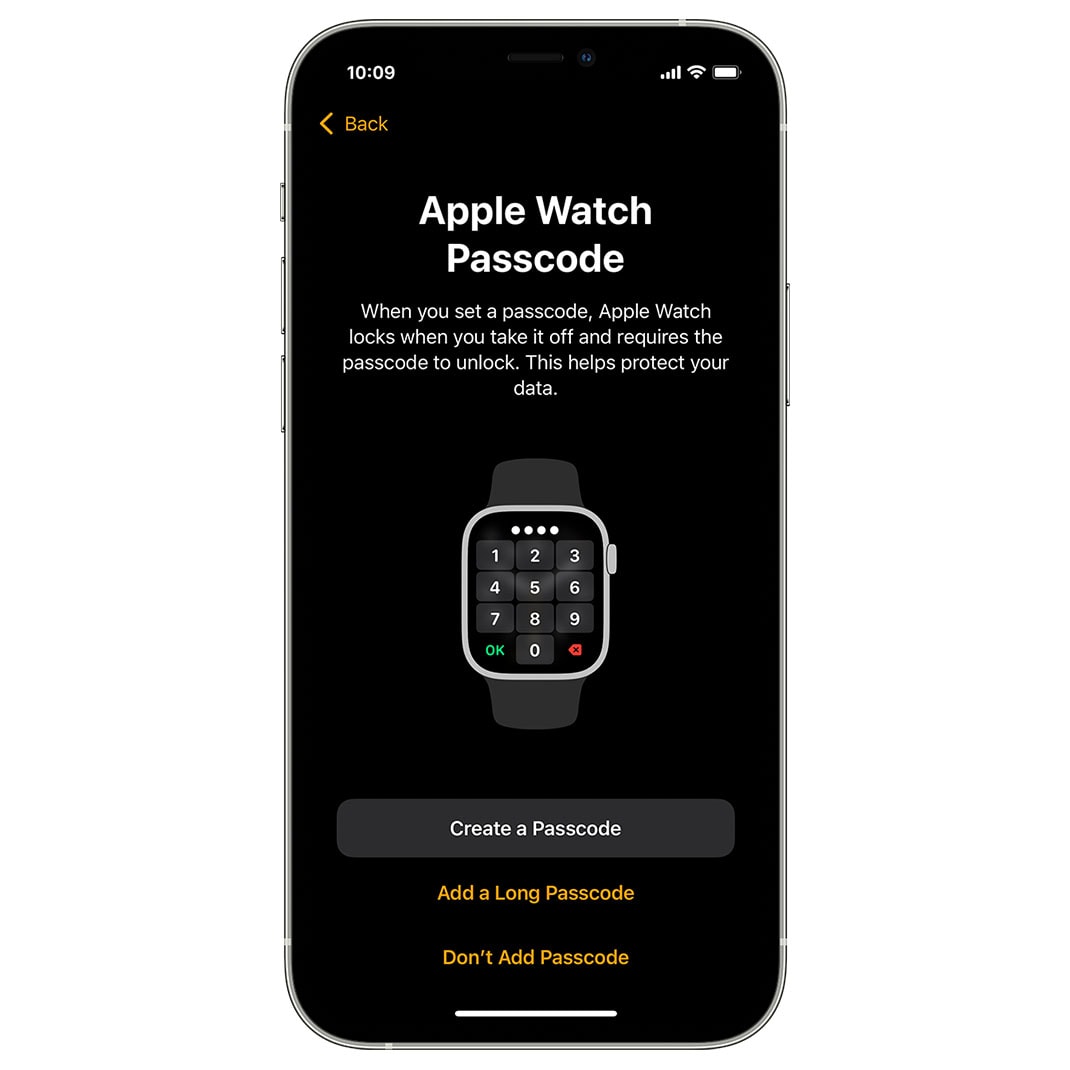 Set Apple Watch Passcode "Your