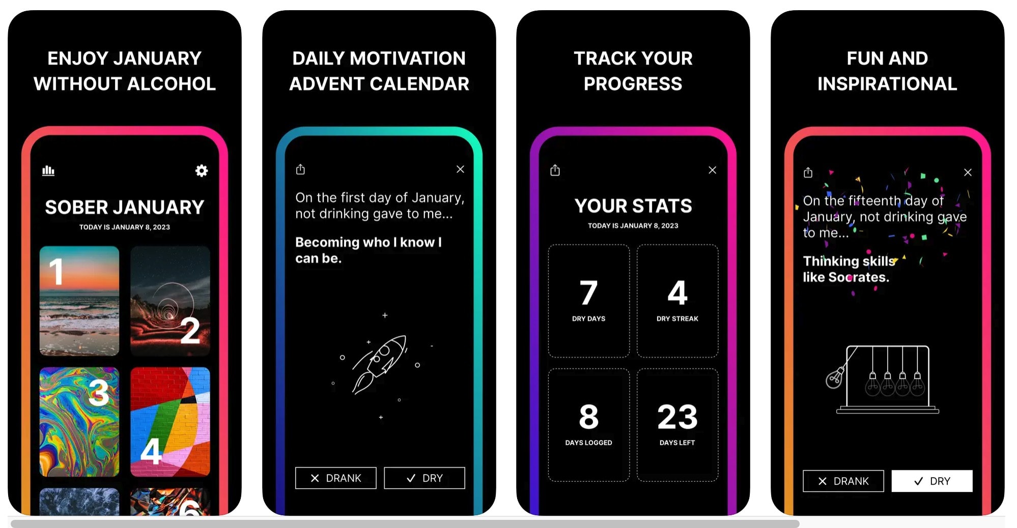 Sober January Dry Day Tracker app sober apps