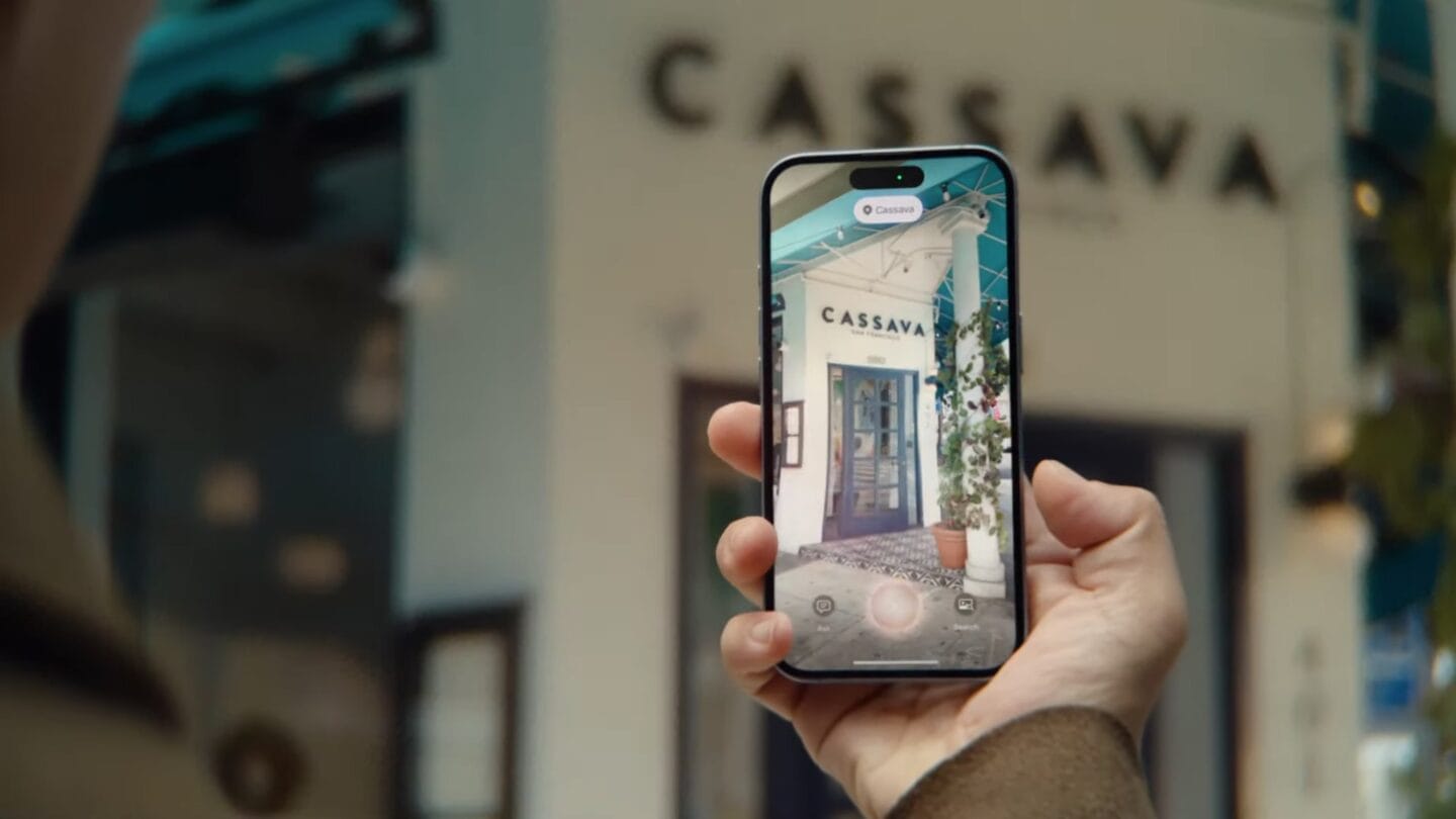 Using Visual Intelligence to look up restaurant details