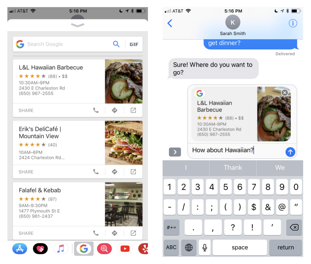 The Google iOS app adds drag-and-drop.